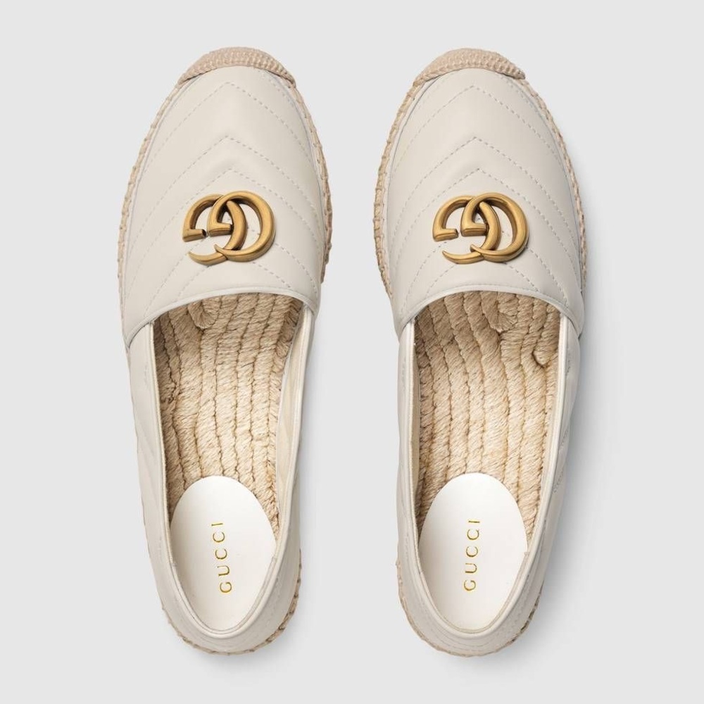 Gucci Leather Espadrille with Double G